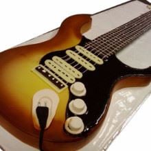 3D Electric Guitar Cream Fondant Cake