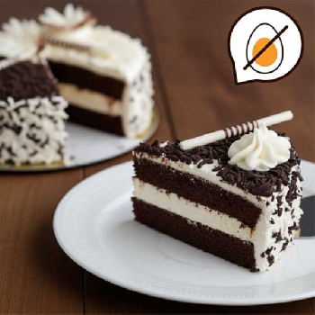 Duet Cake (white and black forest) Eggless Cake
