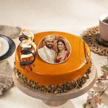 Caramel Photo Cake