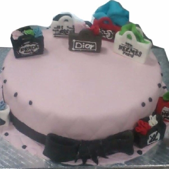 Shopping Happiness Fondant Cake
