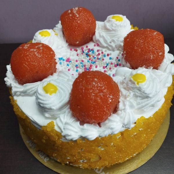 Buy Cute Ganesh Chaturthi Semi Fondant Cake | Online Order in Delhi