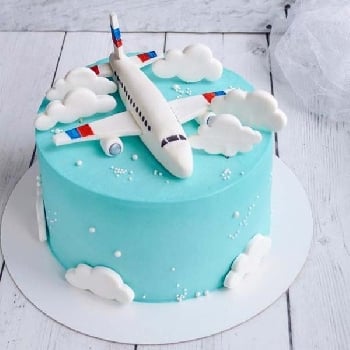 Aeroplane Cream Finish 3D Cake