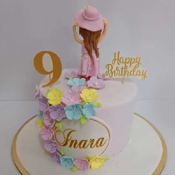 Baby Doll Pink Theme Cake