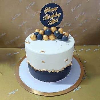 Blue and Gold Bubble Cake