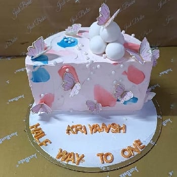 Butterfly Half Birthday Cake