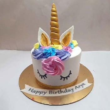 Unicorn Birthday Theme Cake