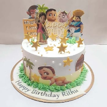 Little Bheem Theme Cake