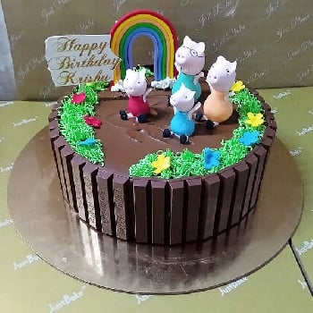 KitKat Chocolate Cake With Peppa Pig