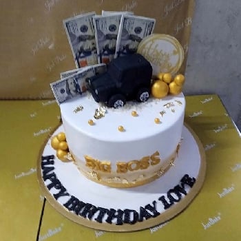 Luxury Car and Dollar Cake