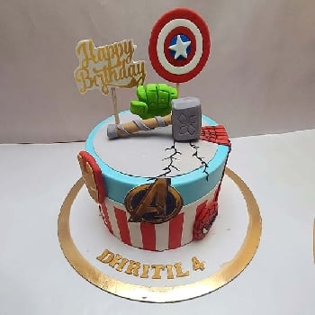 Avengers Theme Birthday Cake