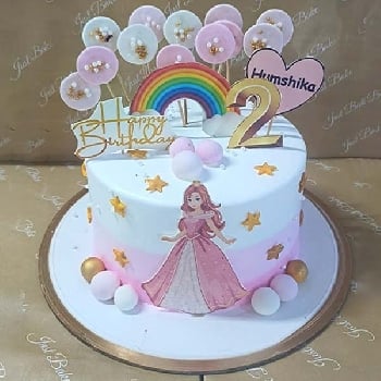 Princess Rainbow Birthday Cake 