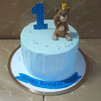 Teddy Bear 1st Birthday Cake