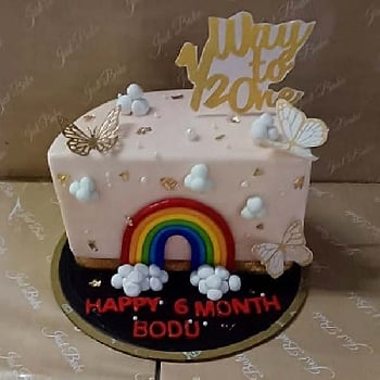 6th Month Rainbow Cake