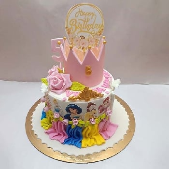 3D Princess Frozen Theme Cake