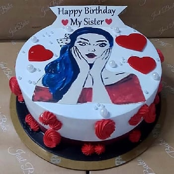 Pop Art Sister Birthday Cake