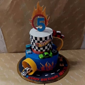 2 Tier Hot Wheels Birthday Cake