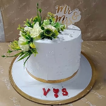 Floral Wedding Celebration Cake