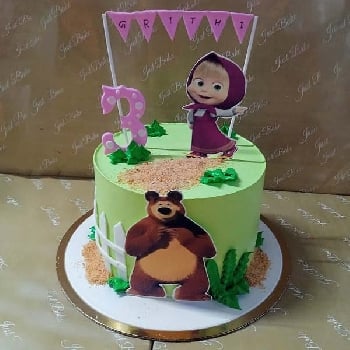 Masha and Bear Theme Cake