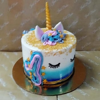 Unicorn Birthday Theme Cake 01