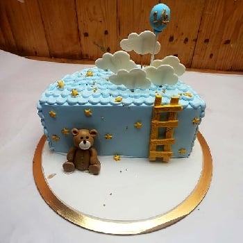 6 Months Birthday Bear Cake