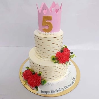 Royal Bloom Birthday Cake