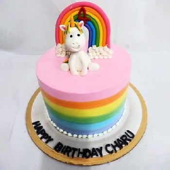 Rainbow Unicorn Cake