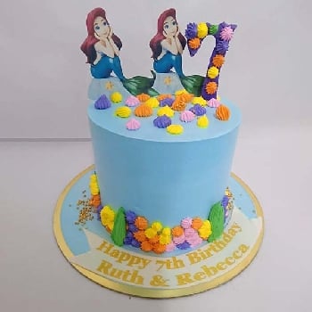 Mermaid Themed Birthday Cake