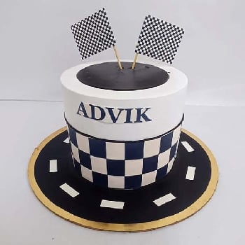 Racing Flag Theme Cake