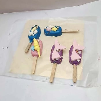 Colourful Ice Cream Cake Sticks