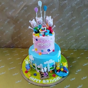 2 Tier Peppa Pig cake