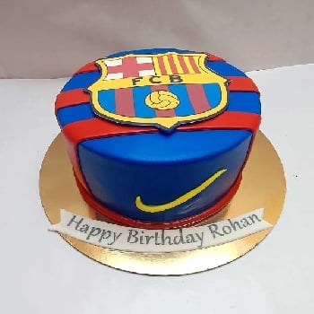 FC Barcelona Football Theme Cake