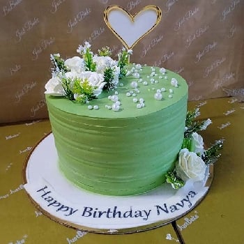 Green Grace Floral Cake