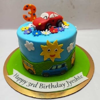 Disney Red Car Theme Cake