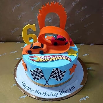 Hot Wheels Car Theme Cake