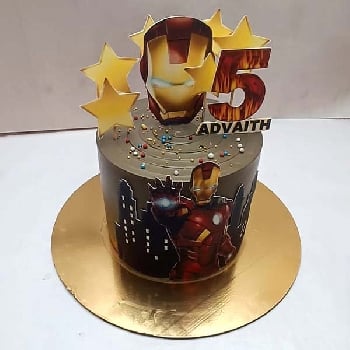 Ironman Theme Cake