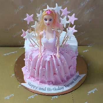 Pink Barbie Cake