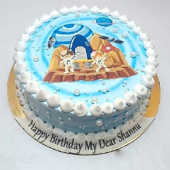 Space Explorer Theme Cake