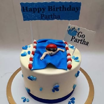 Swimming Pool Theme Cake