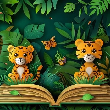 Cute Tiger Cubs Theme